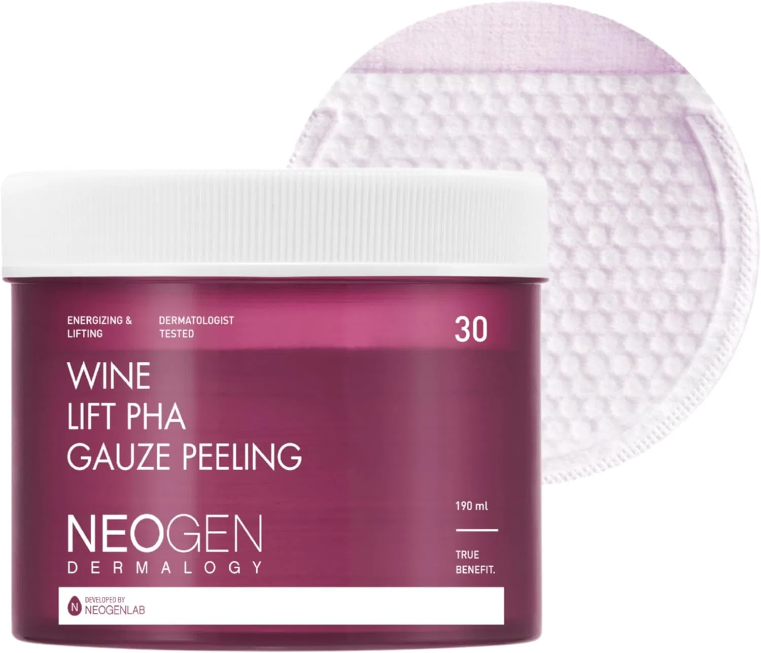 Пилинг-пады PHA Gauze Peeling Pad Wine Dermalogy by Neogenlab 190 мл