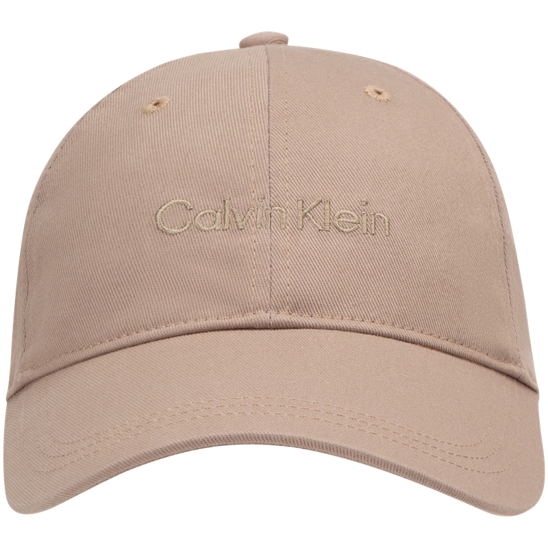 

Calvin Klein Хлопковая бейсболка унисекс миндально-коричневого цвета, QYL-Almond Brown
