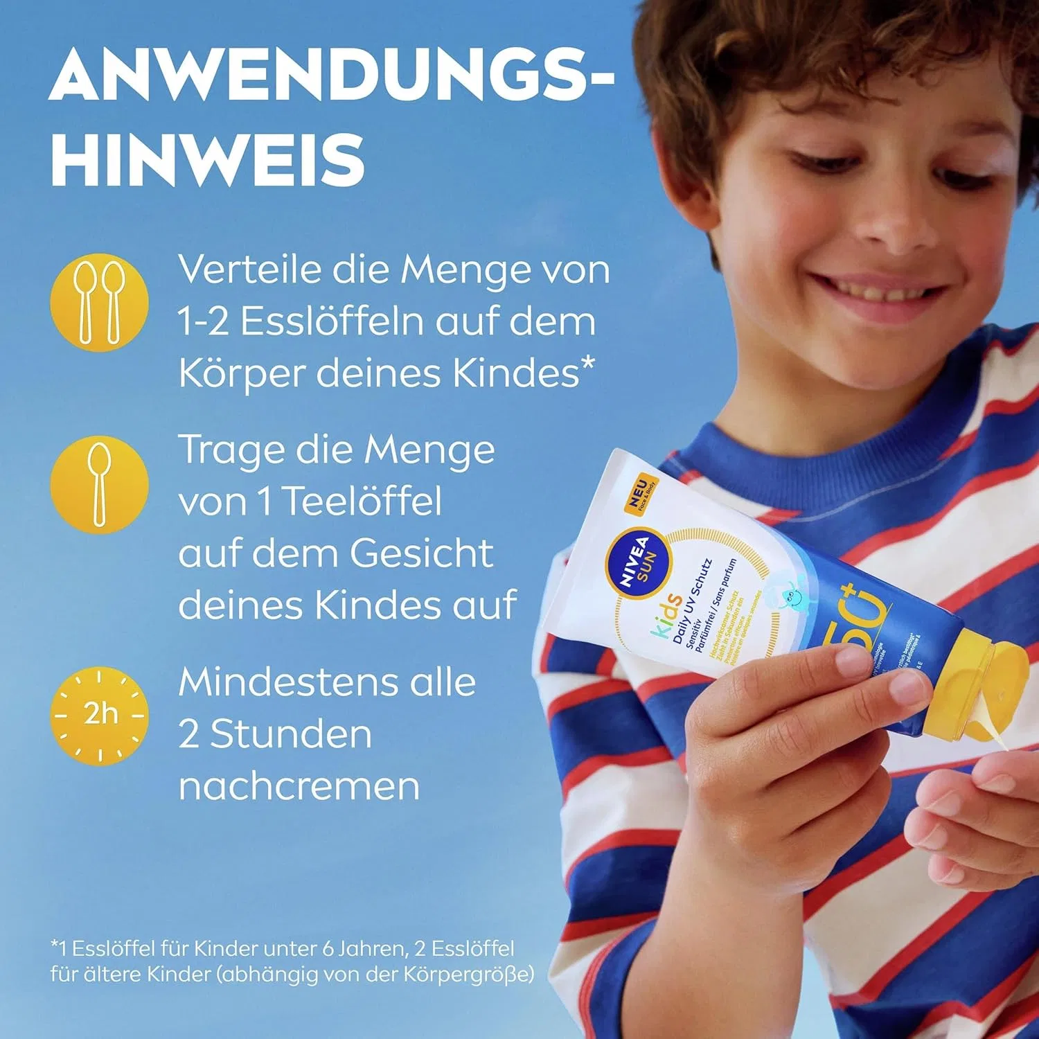 Детский солнцезащитный крем «SUN Kids Daily UV Protection Sensitive» SPF 50+ 100 мл от NIVEA Nivea Sun — фото 4