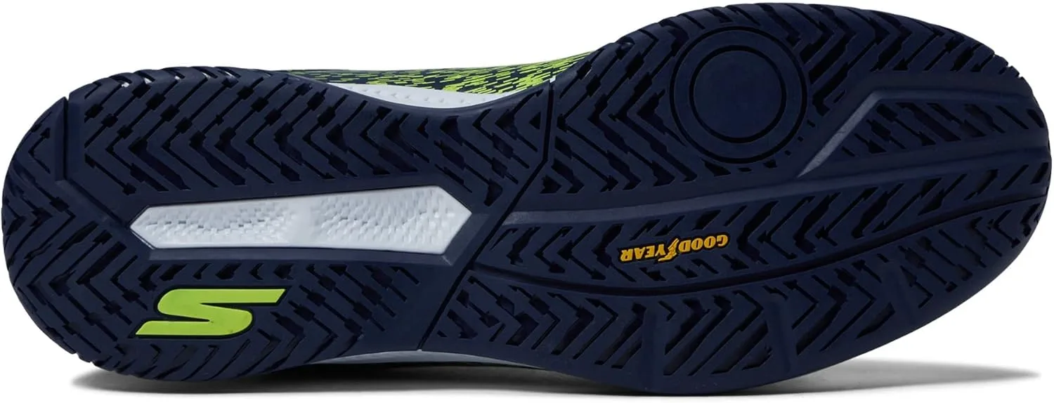 Мужские кроссовки Skechers Viper Court - спортивные кроссовки для пиклбола, подходящие для игры в помещении и на открытом воздухе, с поддержкой свода стопы, темно-синий/желтый — фото 4