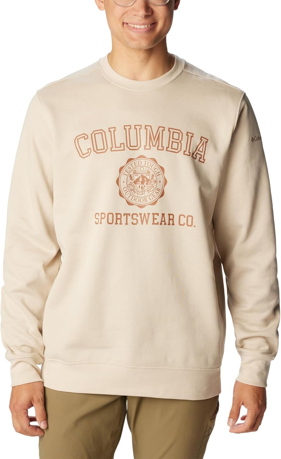 

Columbia мужская толстовка Trek Crew, Dark Stone/Csc Emblem