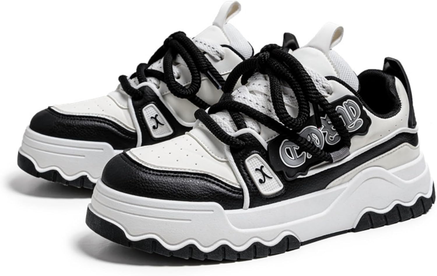 

Мужские массивные модные спортивные кроссовки, стильные повседневные спортивные обувь - подходят для прогулок на улице, спортивного общения и повседневных дел Aokisx, черный