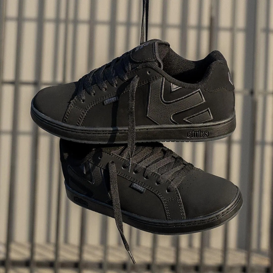 Кроссовки Etnies Fader Classic Skate Heritage Style с модным объемным дизайном, усиленной подошвой Cupsole и мягкой подкладкой, для повседневной носки, Black Raw — фото 2