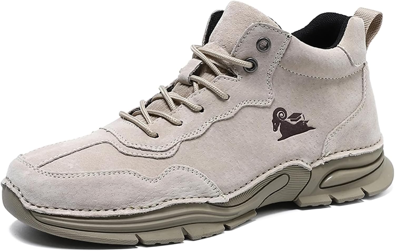 

Мужские кожаные модные кроссовки Boxpopla на шнурках, водонепроницаемые, с нескользящей подошвой, удобные для ходьбы, спортивные, легкие, дышащие, высокие кроссовки для бега, занятий спортом в зале и на улице, хаки