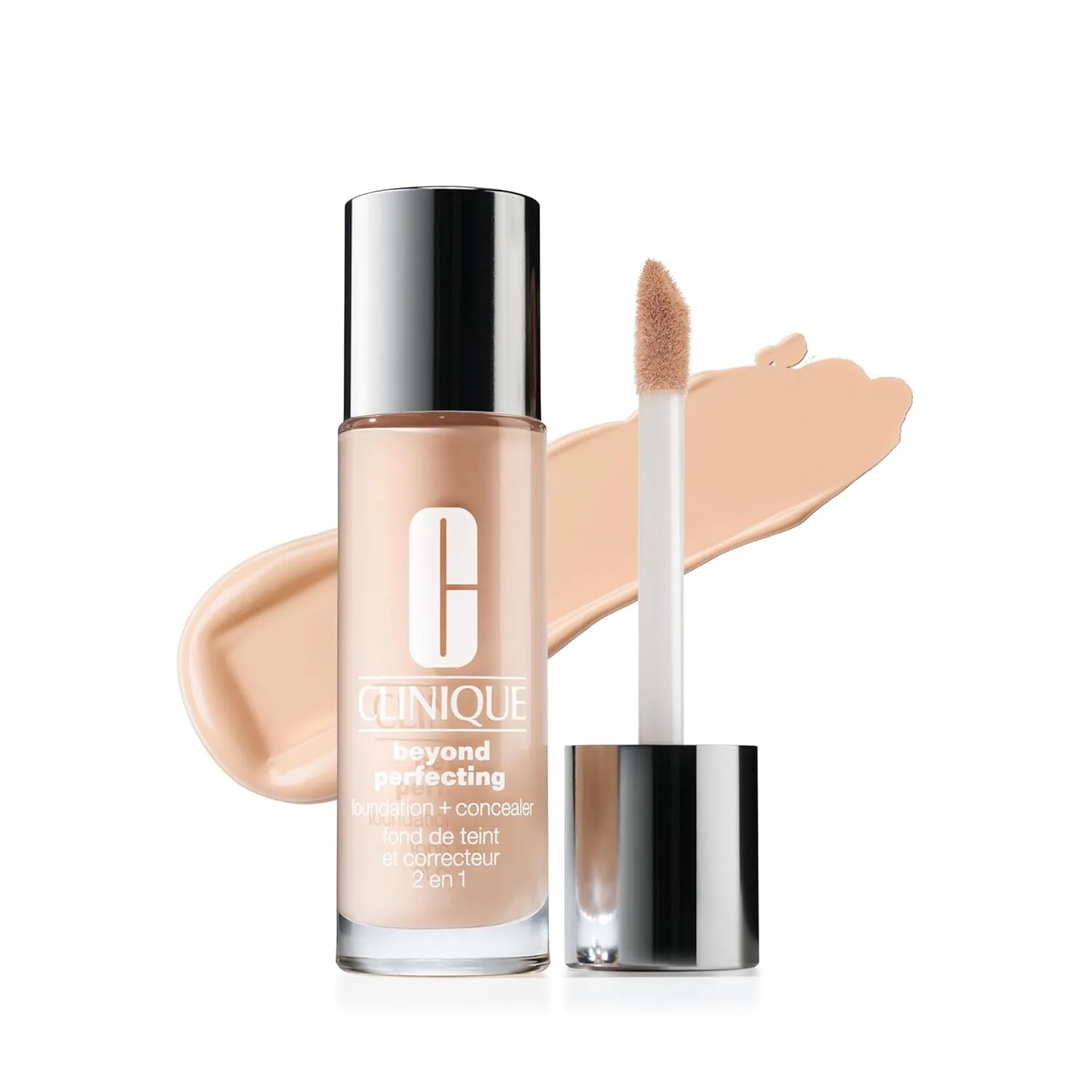 Жидкая тональная основа и консилер Clinique Beyond Perfecting Lightweight для сухой, комбинированной и жирной кожи | Полное покрытие + естественный матовый финиш, AG Alabaster CN 10 - very fair, cool-neutral undertones