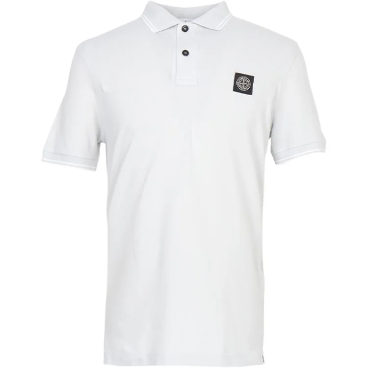 Поло с логотипом STONE ISLAND, белый