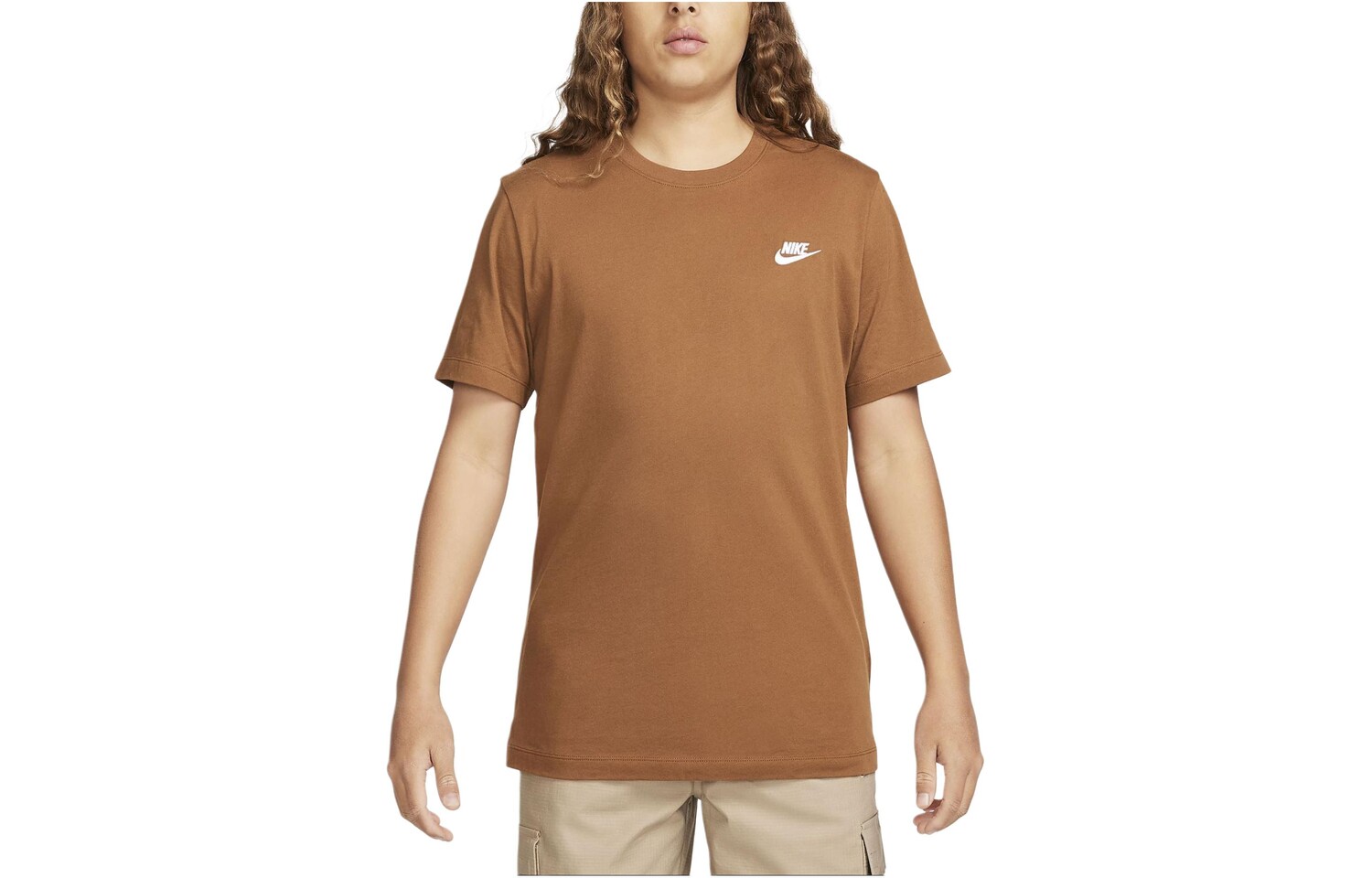 

Спортивная футболка Club T-shirt Men Coffee Nike, цвет Coffee