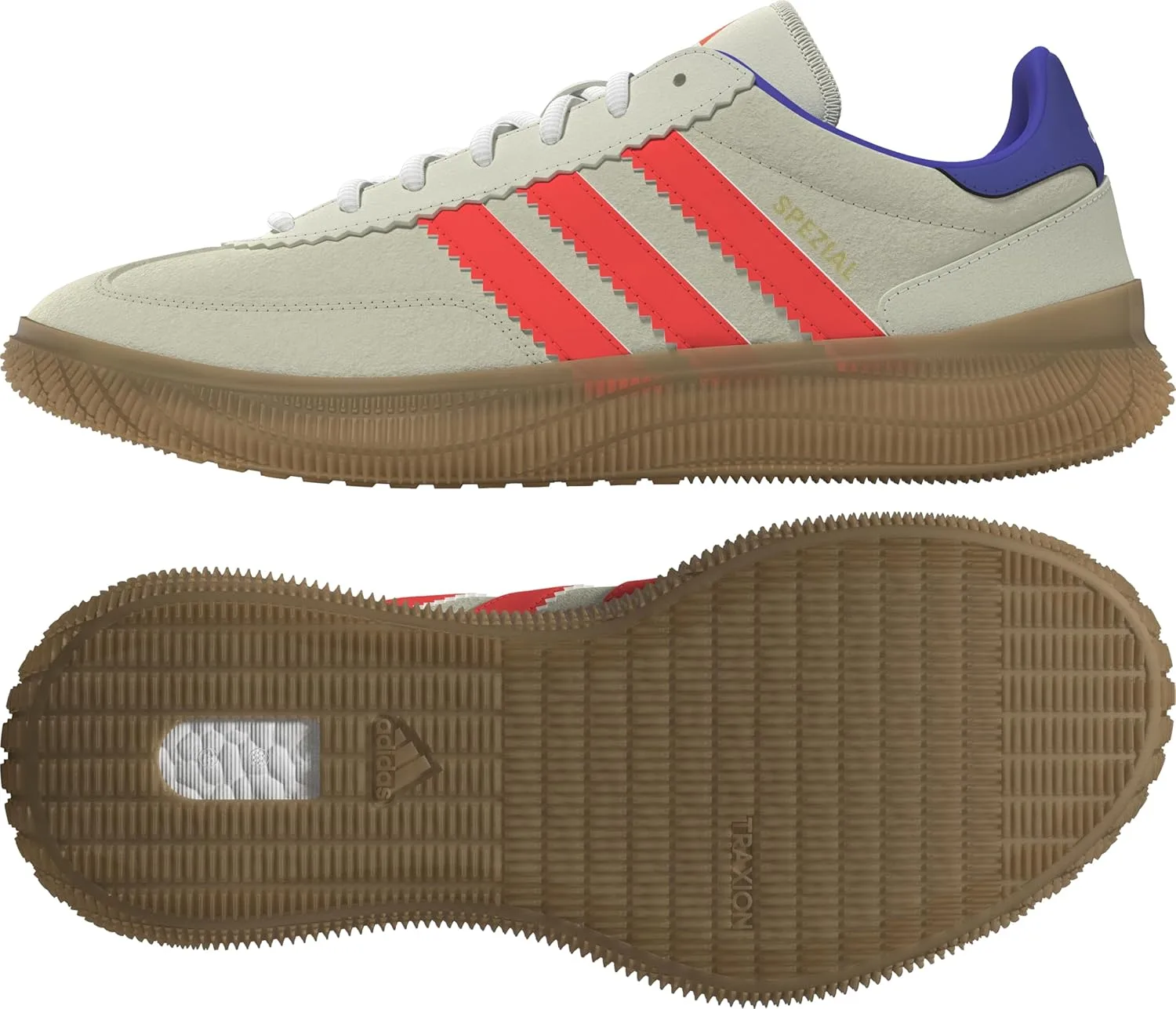 Мужские кроссовки Adidas Hb Spezial Pro для игры в помещении, спортивная обувь, белый/красный — фото 2