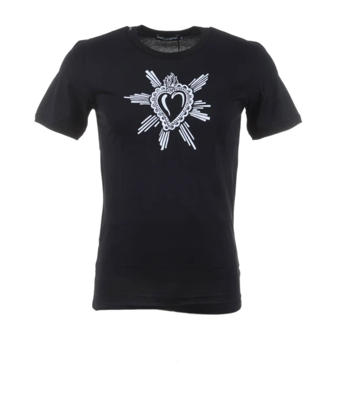

Футболка с короткими рукавами и изображением сердца Dolce & Gabbana, черный