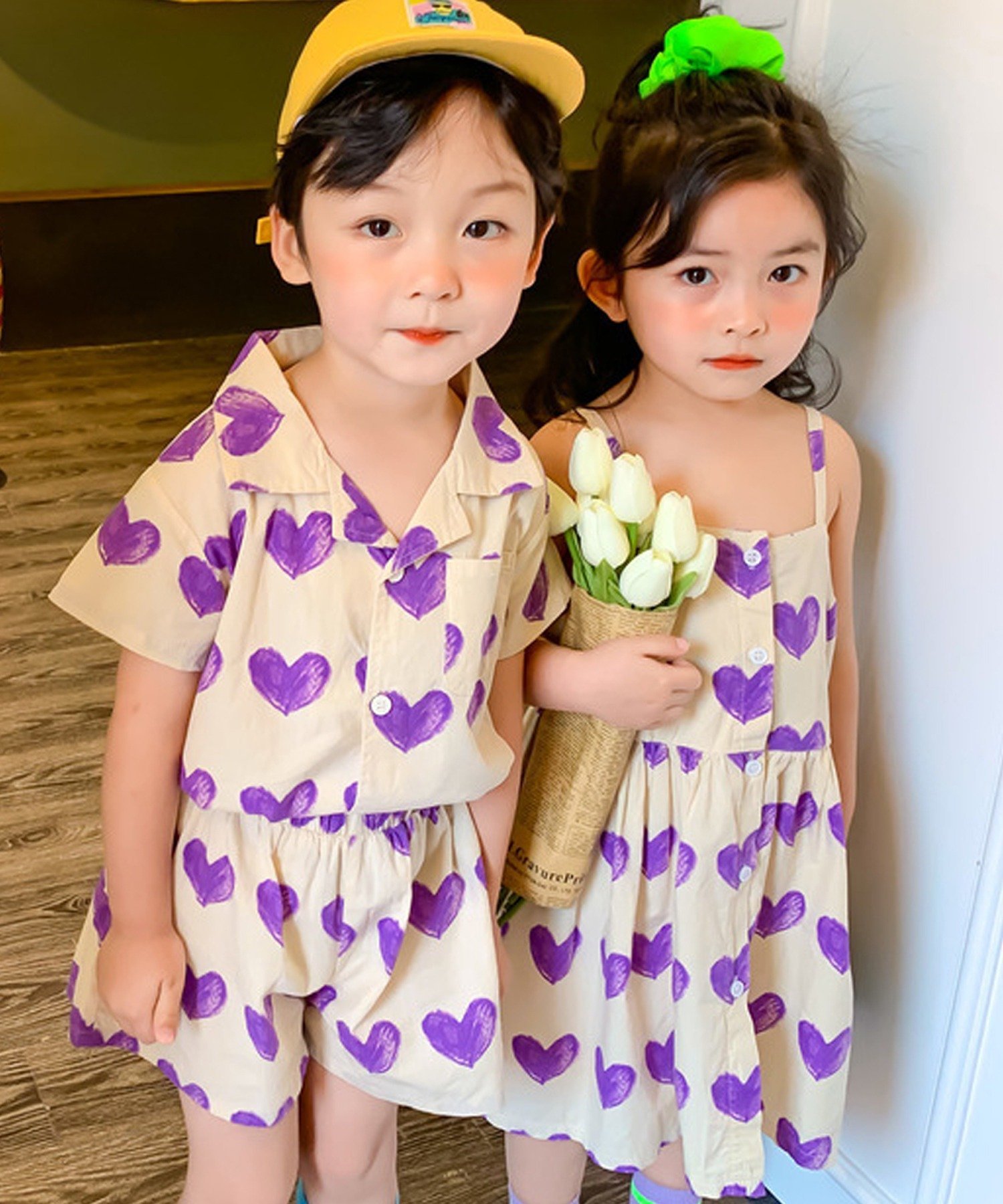 Костюм Набор узоров в виде сердечек Aimoha Kids, Purple and other shades — фото 4
