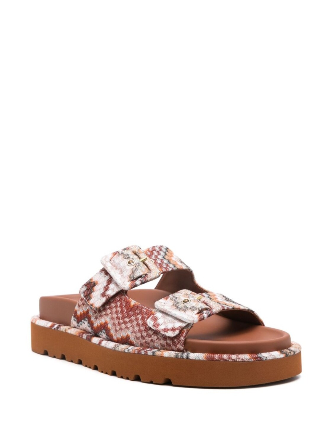 Missoni сандалии с узором зигзаг, нейтральный цвет — фото 2