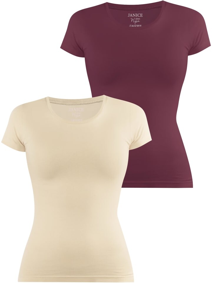 

Футболка Janice Nysa, цвет beige/burgund