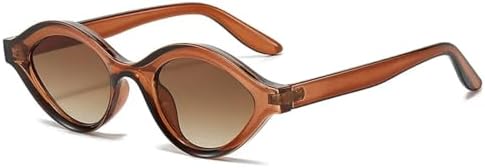 

Ретро маленькие солнцезащитные очки-гелевые очка для женщин, модные градиентные очки с защитой от УФ-излучения UV400, мужские панк-очки овальной формы MTZJH, Tea Tea Gradient