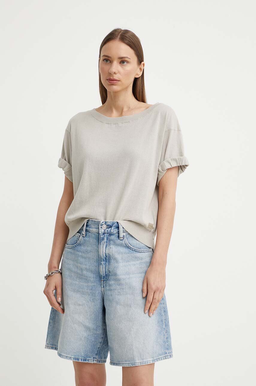 

Хлопковый свитер G-Star Raw, бежевый