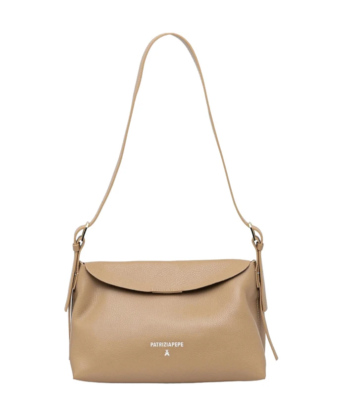 

Сумка через плечо из зернистой кожи Patrizia Pepe, бежевый