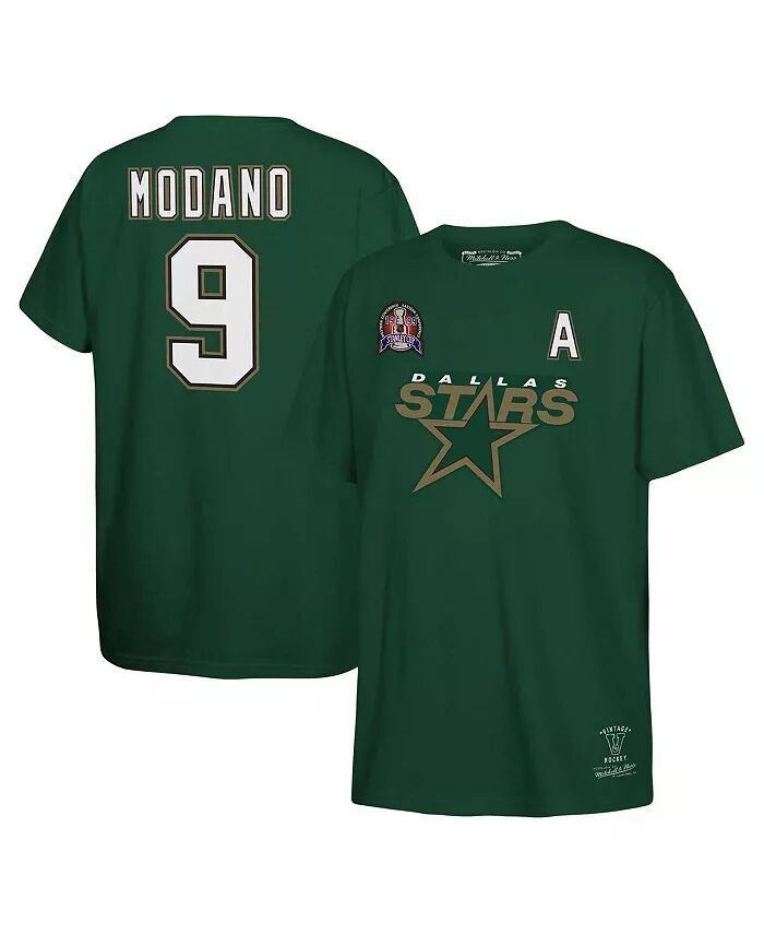 

Футболка с именем и номером Big Boys Mike Modano Kelly Green Dallas Stars Mitchell & Ness, зеленый