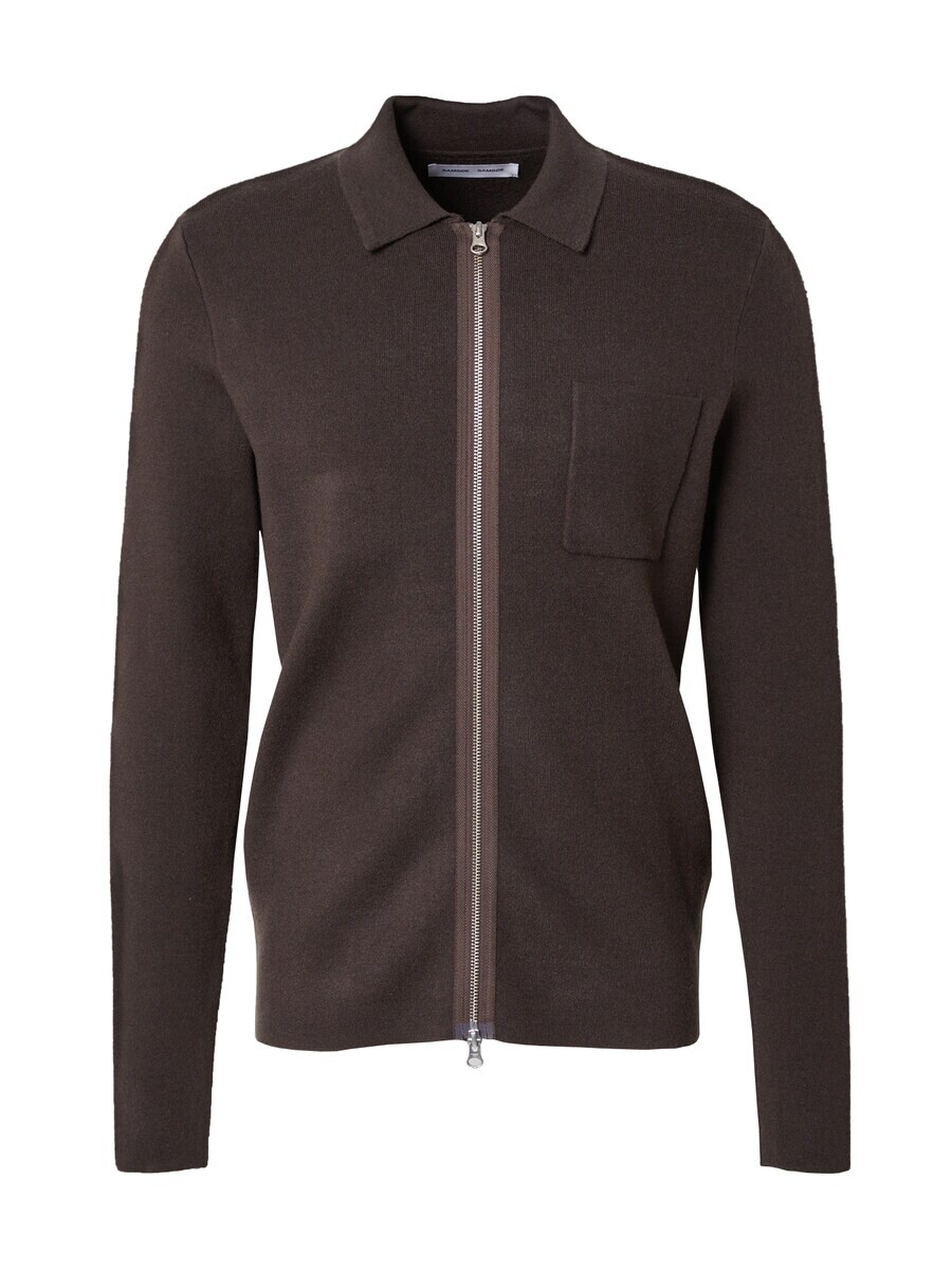 

Вязаный кардиган Samsøe Samsøe Regular fit Knit Cardigan, темно-коричневый