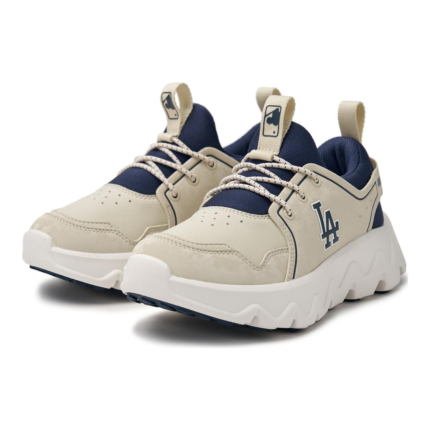 Кроссовки MLB KIDS Kids Lifestyle Shoes Kids Low-top Off White/Blue, белый/синий — фото 3