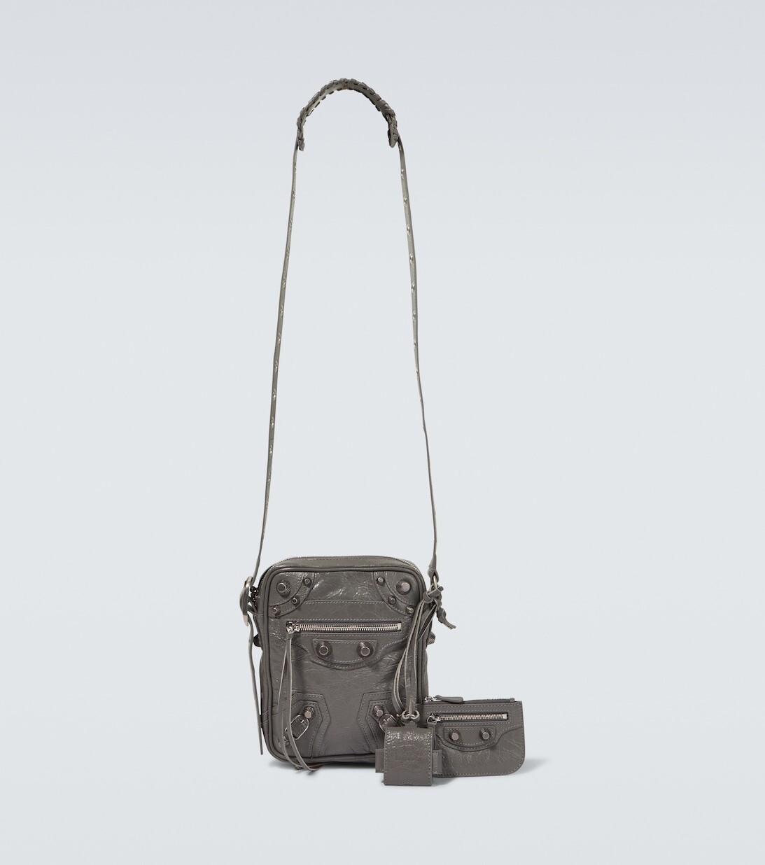 

Сумка через плечо Le Cagole из кожи Balenciaga, серый