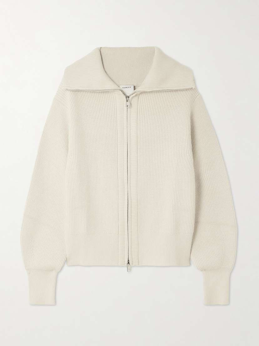 

Водолазка-Кардиган Enrico из ребристой пряжи Varley, бежевый