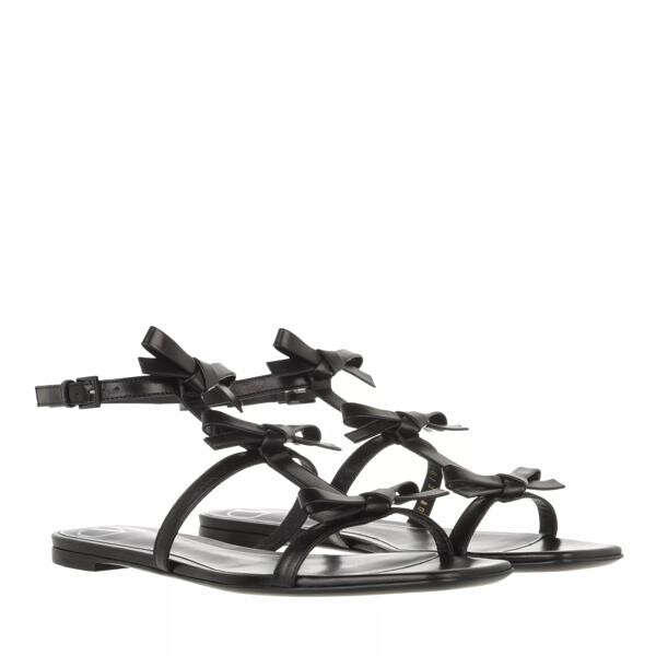 Сандалии french bow flat sandals Valentino Garavani, черный