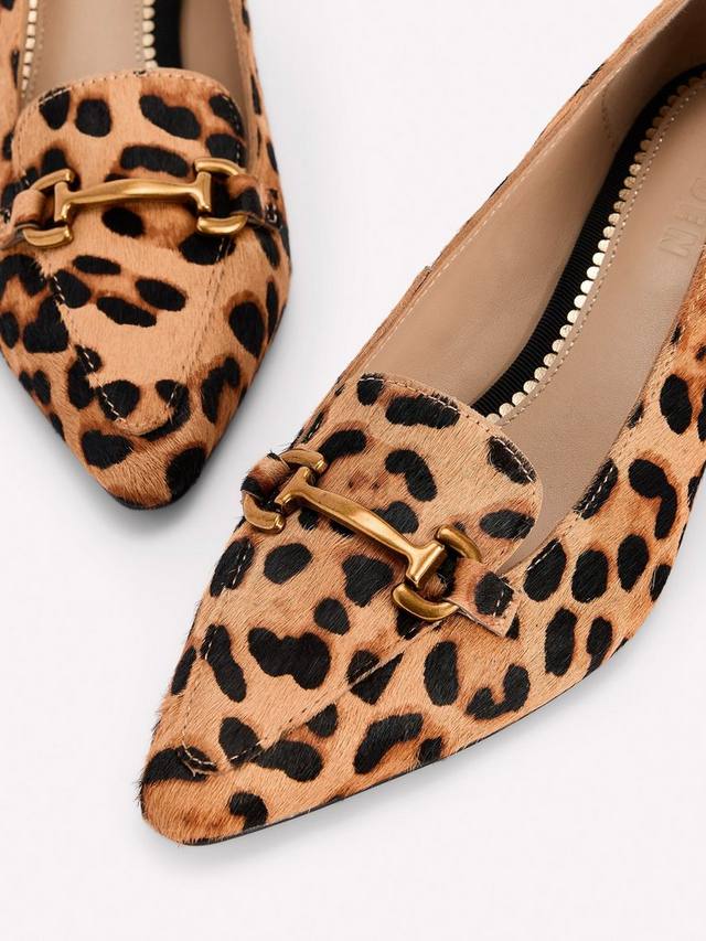 Iris Suede Loafers на низком каблуке kitten heel Boden, Brown/Multi — фото 3