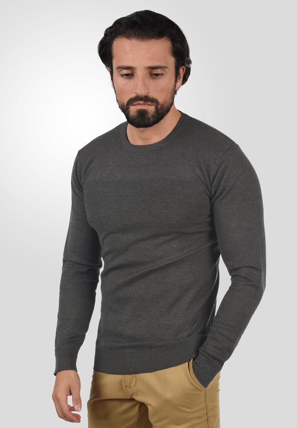 

Вязаный свитер IDERNESTO INDICODE JEANS, цвет charcoal mix