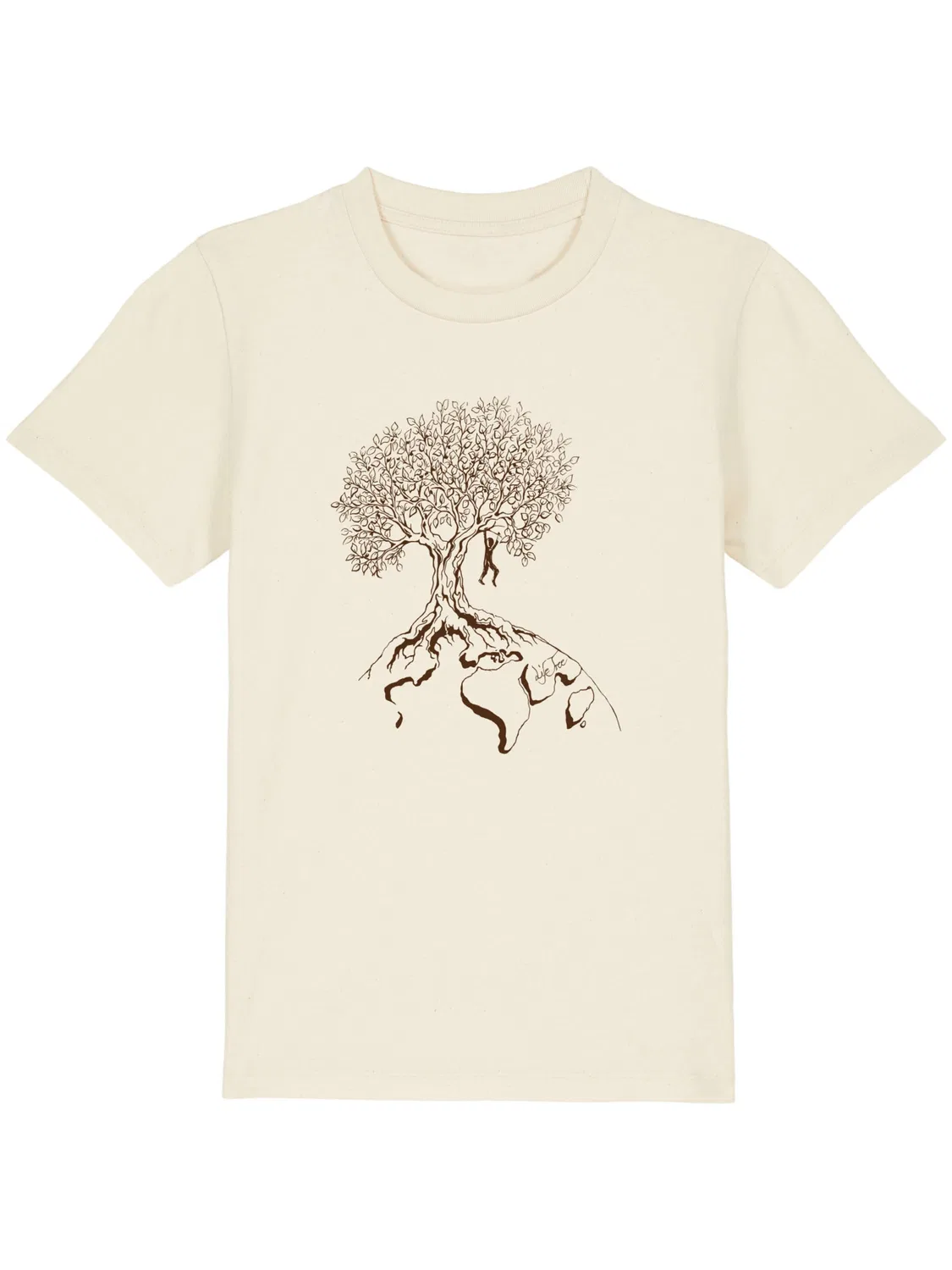 Футболка 'Organic Fairwear Футболка Kids Unisex Hanging On' Life-Tree, Natural White