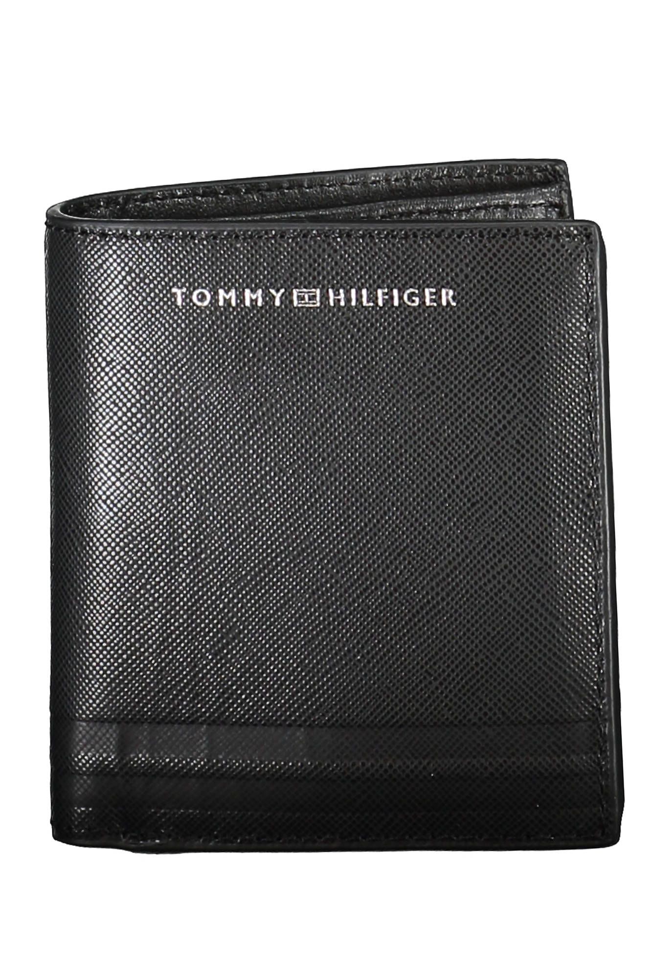 

Черный кожаный мужской кошелек Tommy Hilfiger