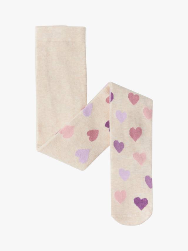 

Детские колготки с принтом в виде сердечек Lindex, Beige/Multi