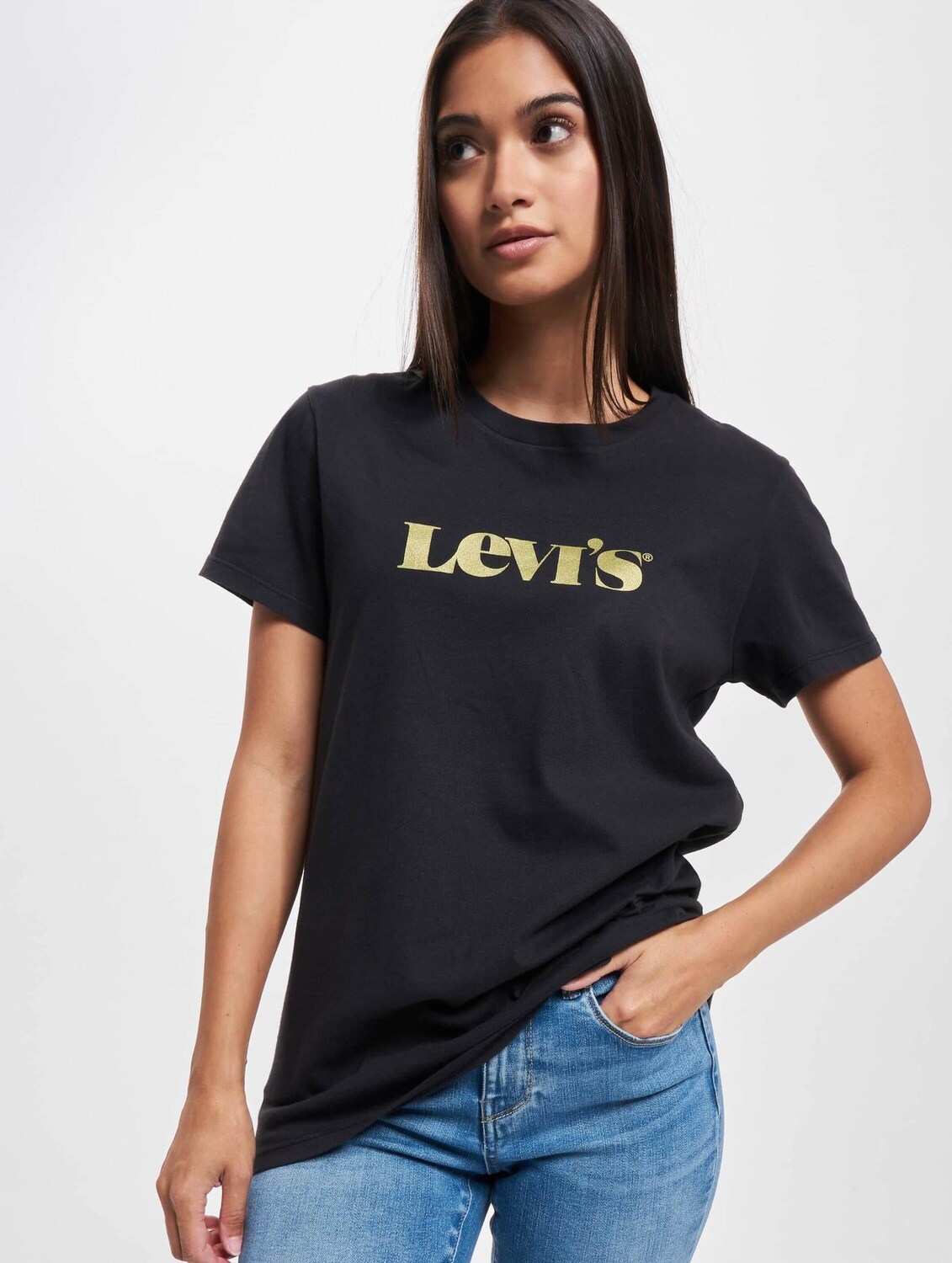 LEVI'S  Футболка 'Levis The Perfect W T-Shirt' в черном цвете — фото 3