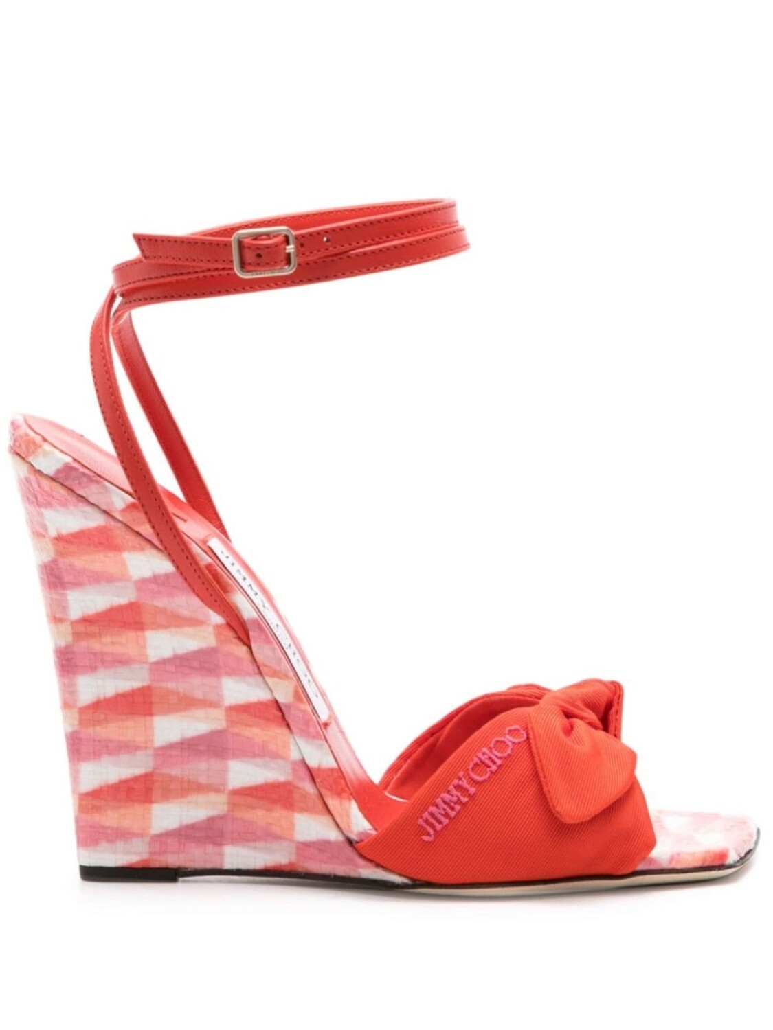 

Босоножки на танкетке Jimmy Choo, красный