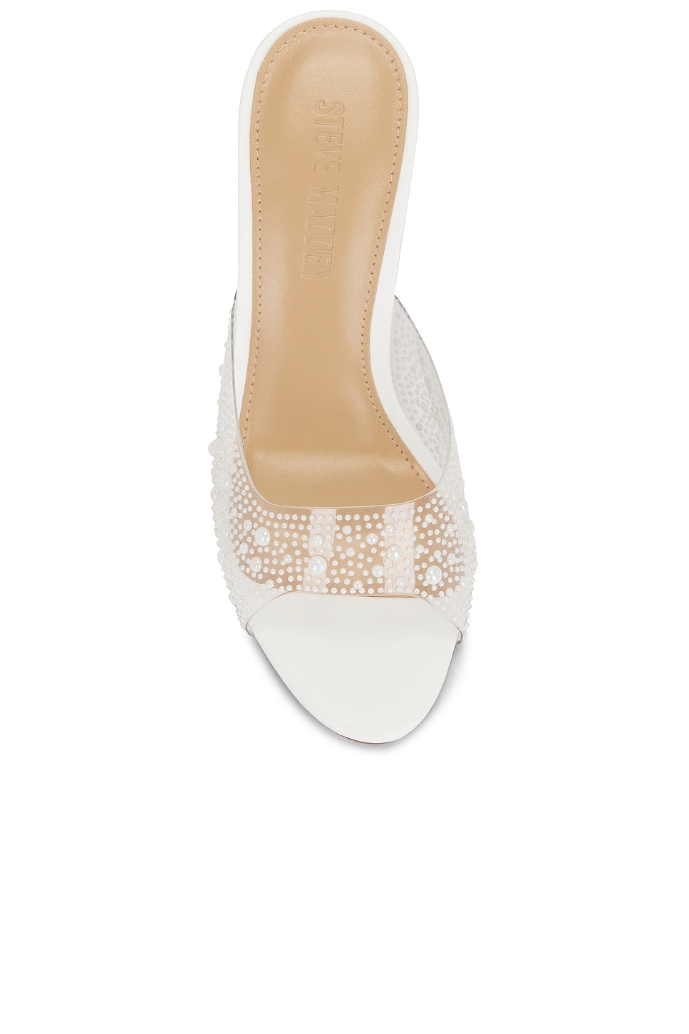 Босоножки на плоской подошве с жемчугом Steve Madden, clear — фото 4