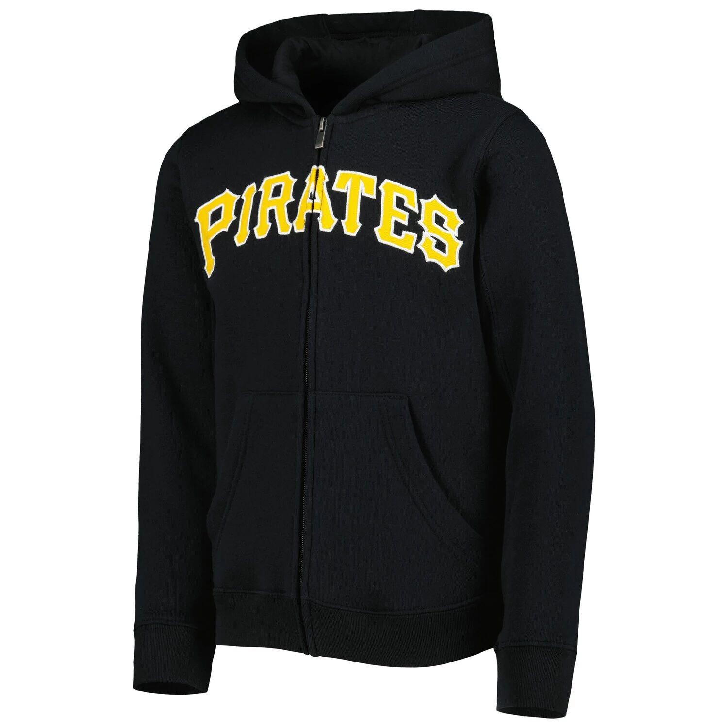 Молодежная флисовая толстовка с молнией во всю длину Pittsburgh Pirates Wordmark Outerstuff — фото 2