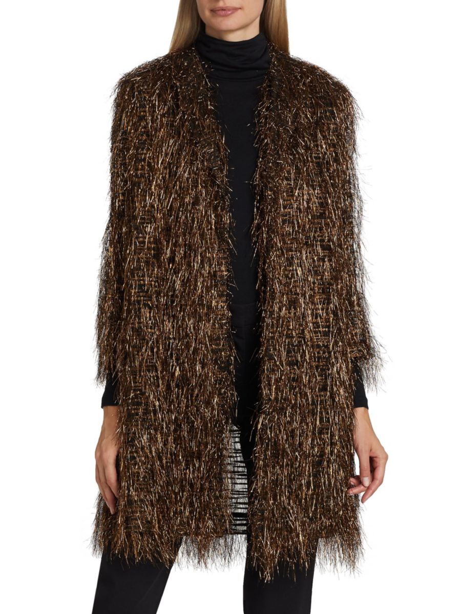 

Пальто Glamour Monster Metallic с открытым передом Libertine, цвет Gold Black, Черный, Пальто Glamour Monster Metallic с открытым передом Libertine, цвет Gold Black