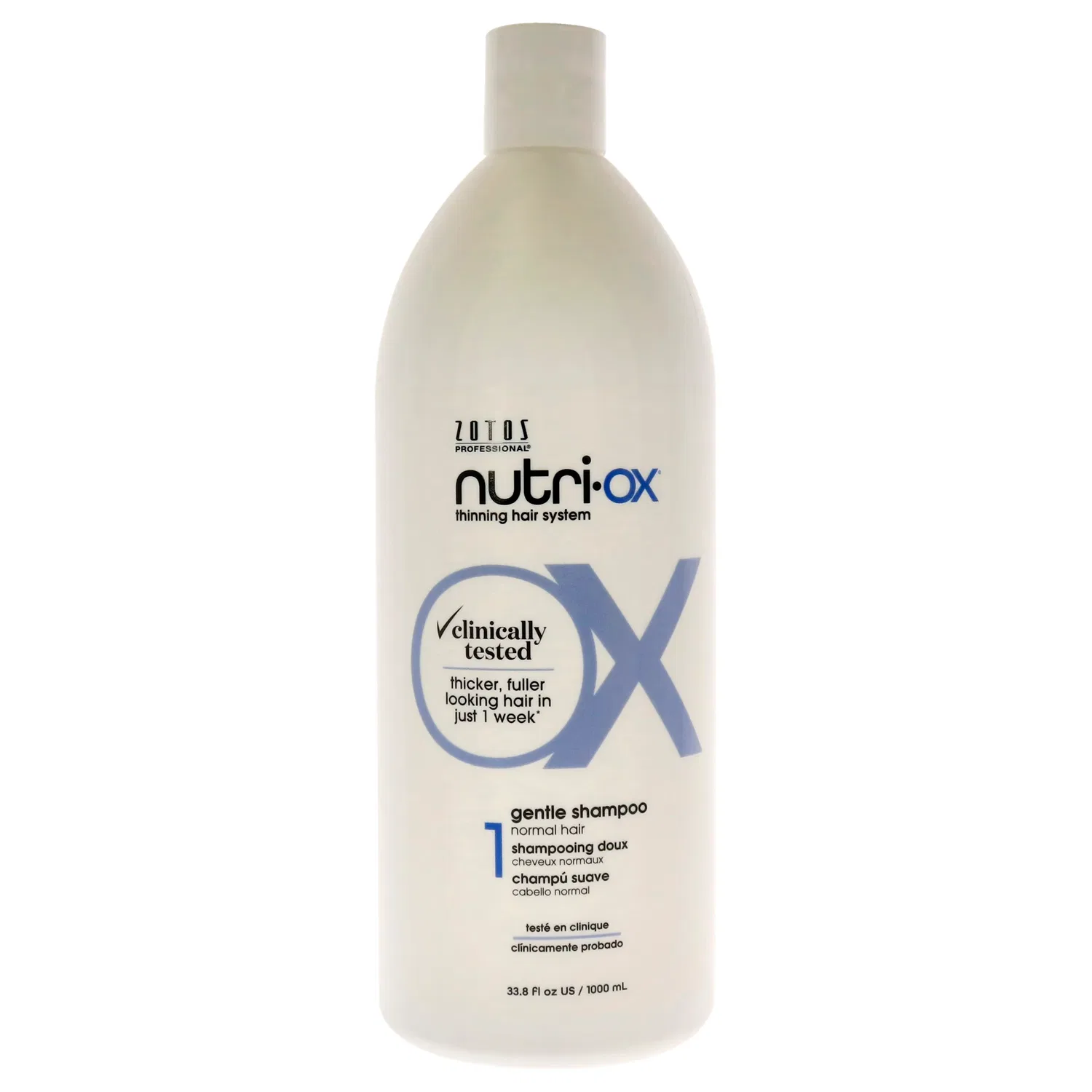Мягкий шампунь Nutri-ox от Zotos для мужчин и женщин - 950 мл, прозрачный/прозрачный