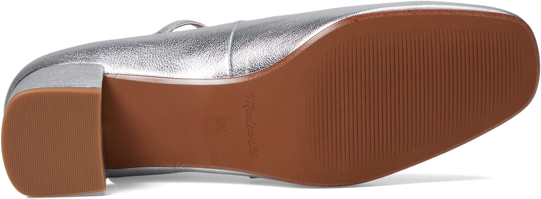 Туфли Madewell The Nettie Heeled Mary Jane in Metallic Leather, цвет Bright Silver — фото 3