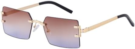 

Солнцезащитные очки в стиле ретро 2027 для женщин, без оправы, с алмазной огранкой, металлическая оправа, для активного отдыха и вождения, мужские солнцезащитные очки UV400 MTZJH, 6