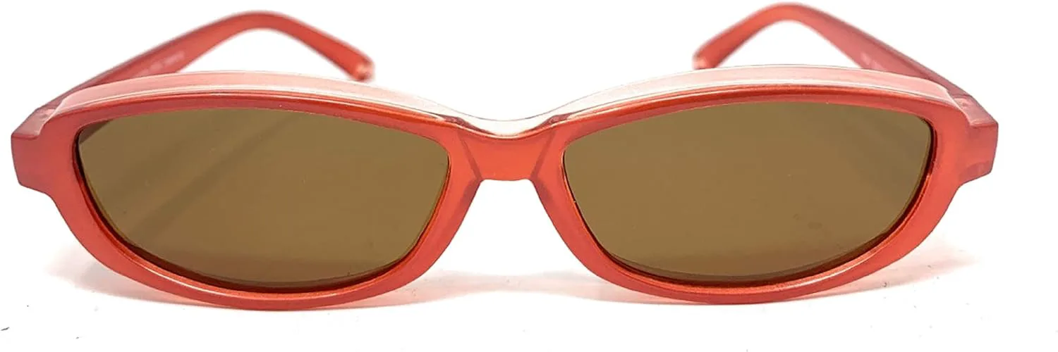 

Очки Mini Fit Over Glasses, OTG, поляризованные солнцезащитные очки унисекс с обтекаемой формой для мужчин и женщин Generic, Oval - Pearl Salmon With Amber Lens