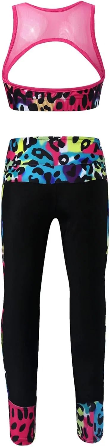 Детский спортивный комплект из топа и леггинсов YOOJOO, Leopard — фото 2