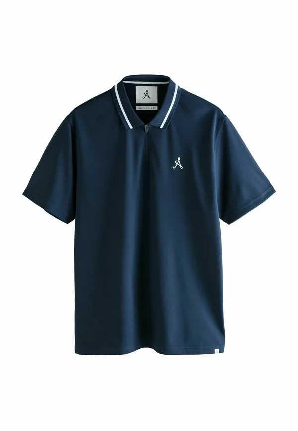 Поло-Рубашка для гольфа стандартного кроя с контрастной отделкой Next, Navy Blue