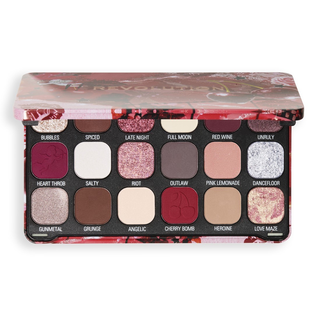 

Тени для век forever flawless palette cherry rebel red Revolution Pro, вес 1 гр.