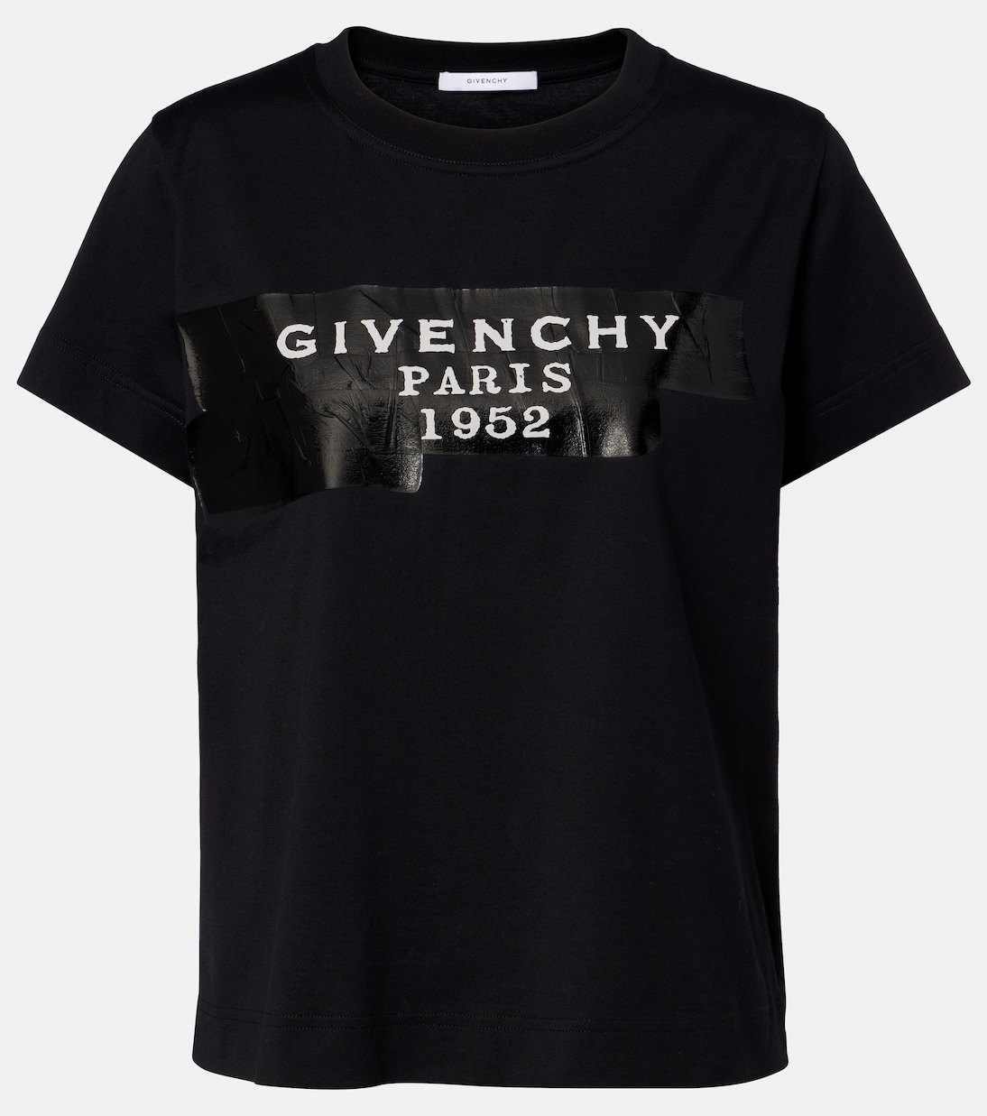 

Футболка из хлопкового джерси с потертостями и принтом Givenchy, черный