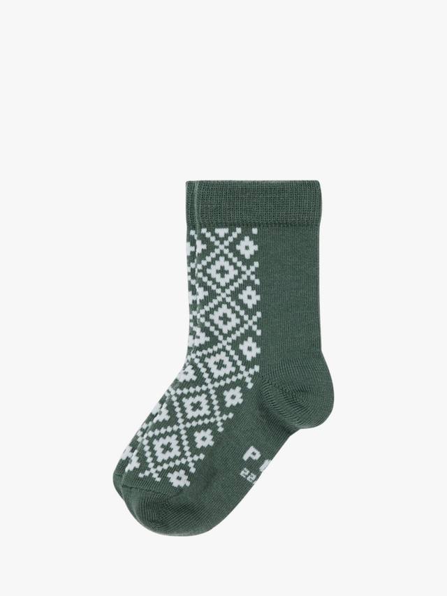 

Детские носки из мериносовой шерсти с жаккардовым принтом Polarn O. Pyret, Green