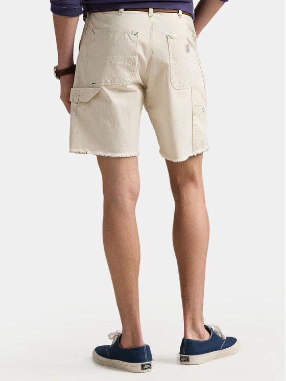 Шорты свободного кроя из ткани 710963172001 Polo Ralph Lauren, белый — фото 3