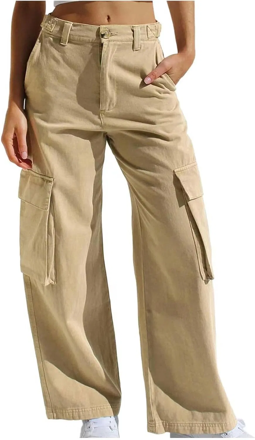 Активные штаны карго, широкие, khaki
