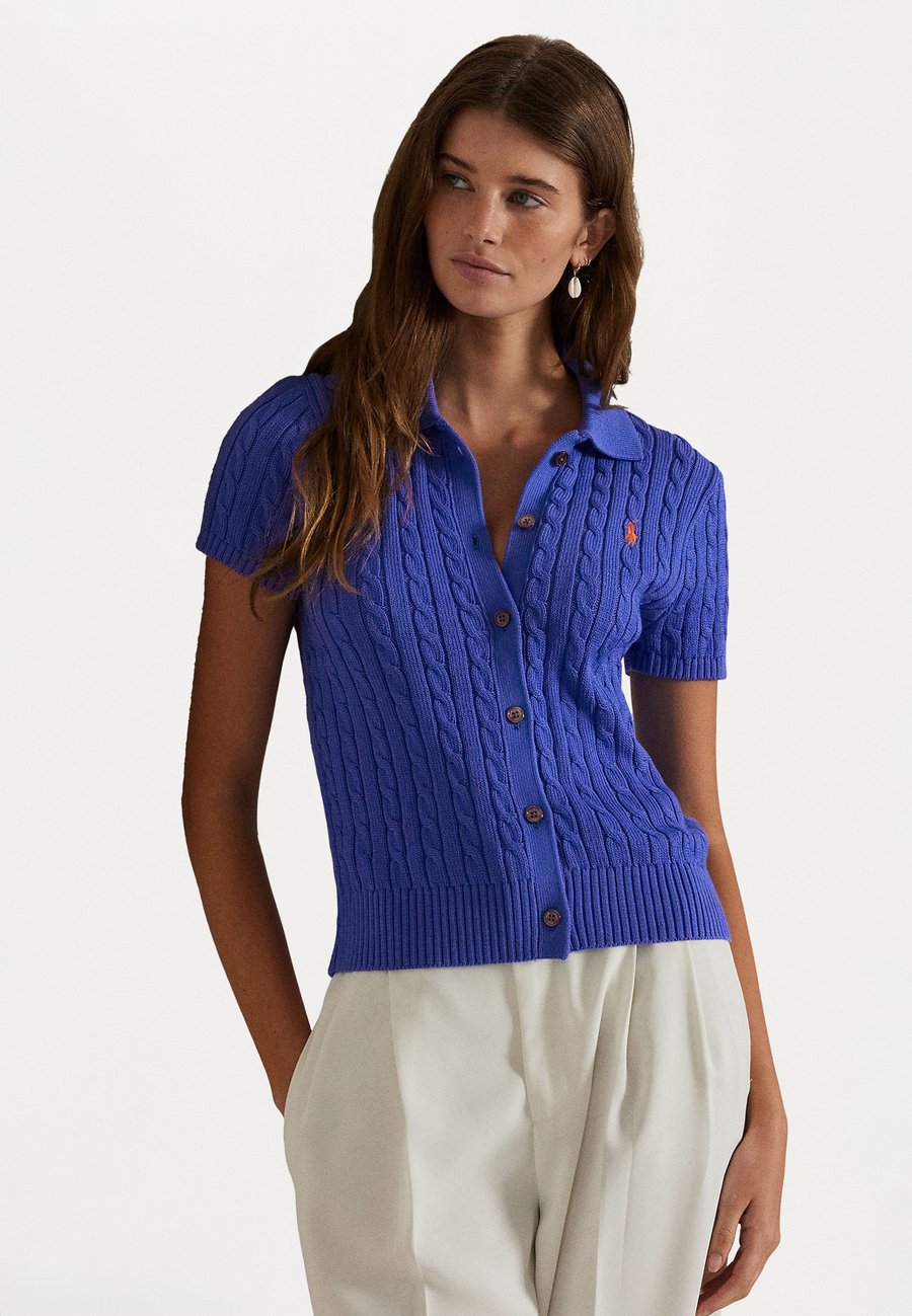 

Кардиган Polo Ralph Lauren CABLE COTTON SHORT SLEEVE POLO CARDIGAN, Maidstone Blue/Dark Blue