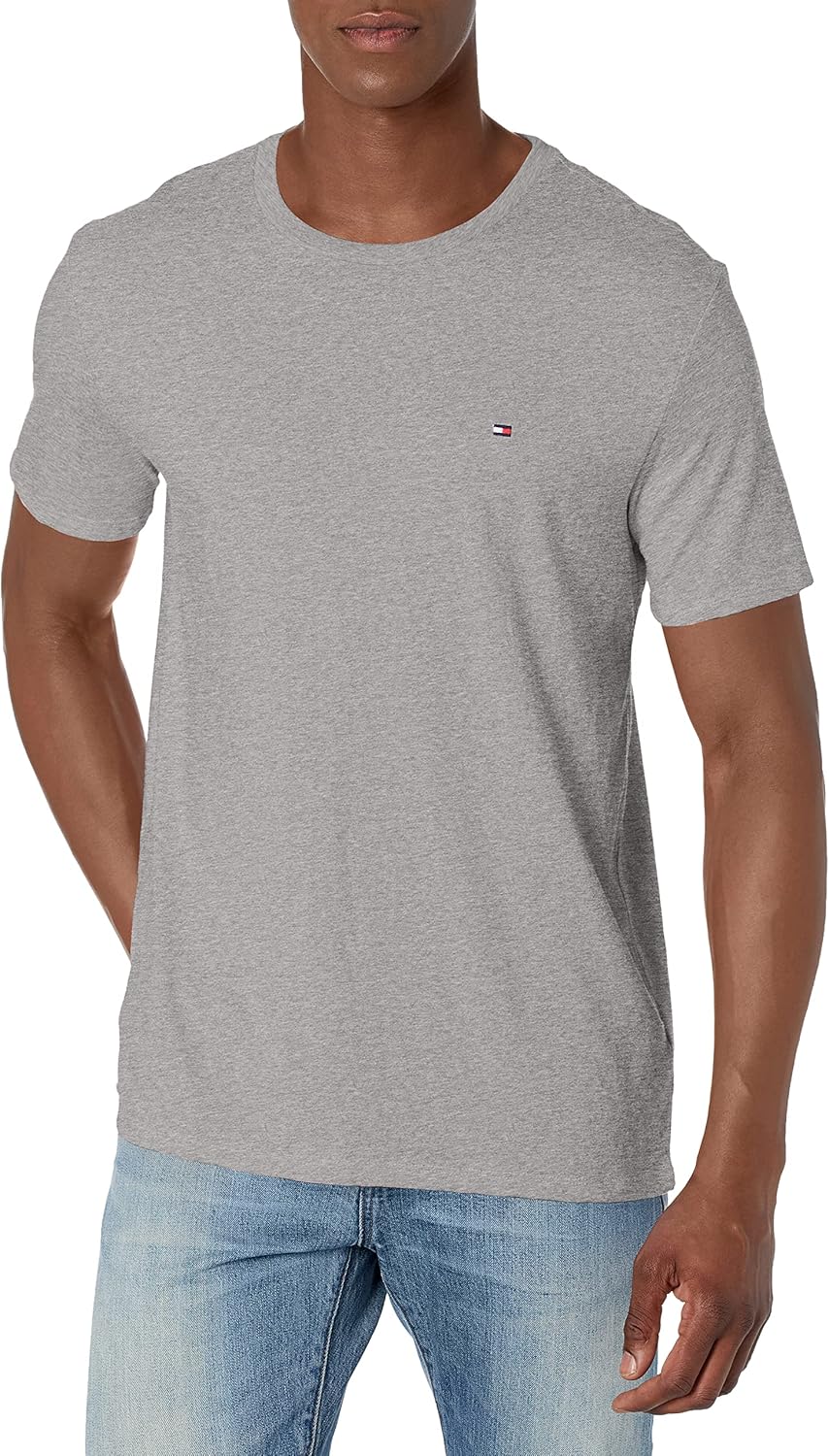 

Мужская футболка Tommy Hilfiger Essential из хлопка с коротким рукавом, круглым вырезом и карманом, B10 Grey Heather, Серый, Мужская футболка Tommy Hilfiger Essential из хлопка с коротким рукавом, круглым вырезом и карманом, B10 Grey Heather