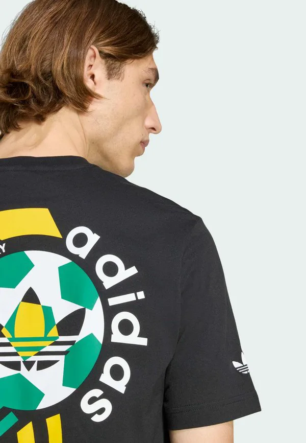 Футболка с графическим принтом на футбольную тематику из архива Adidas Originals, Black — фото 3