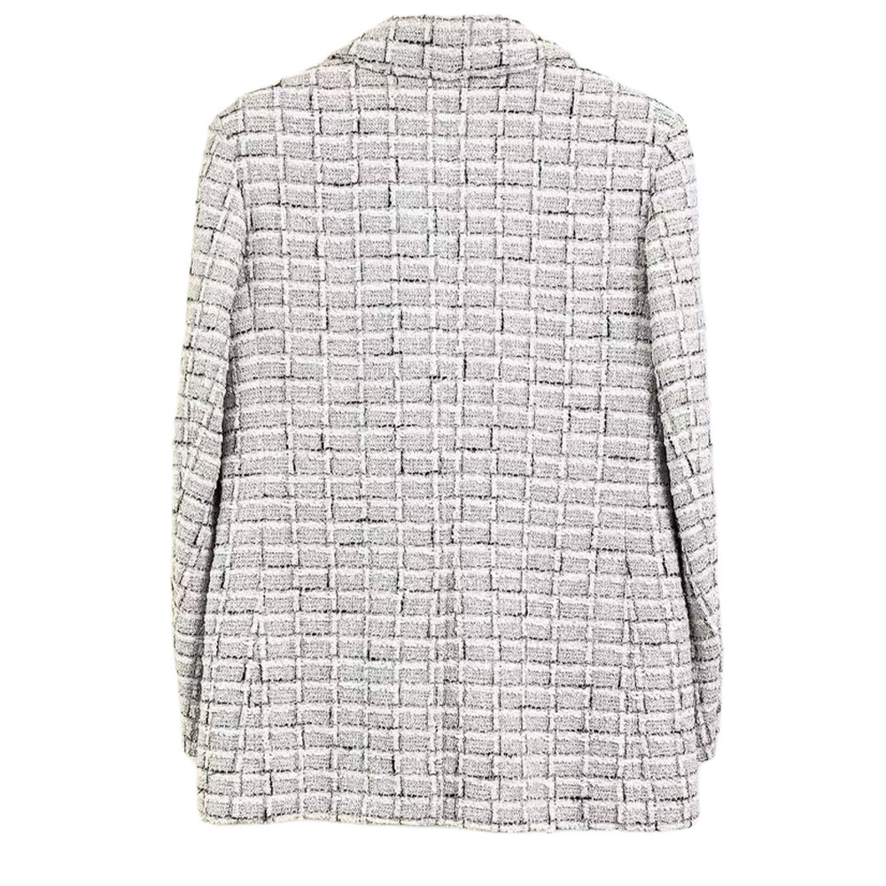 CHANEL Женский пиджак деловой костюм светло-серый, Light Gray — фото 4